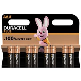 DURACELL PLUS ALKALINE 100% AA8 ST