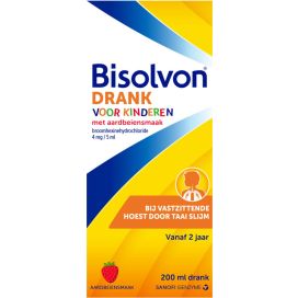 BISOLVON DRANK KIND AARDBEI AV200ml