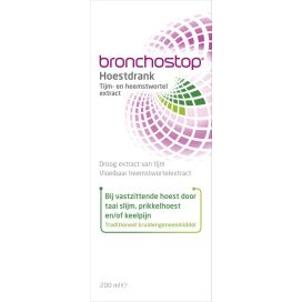 Bronchostop Hoestdrank bij Vastzittende Hoest en Keelpijn 200 ML
